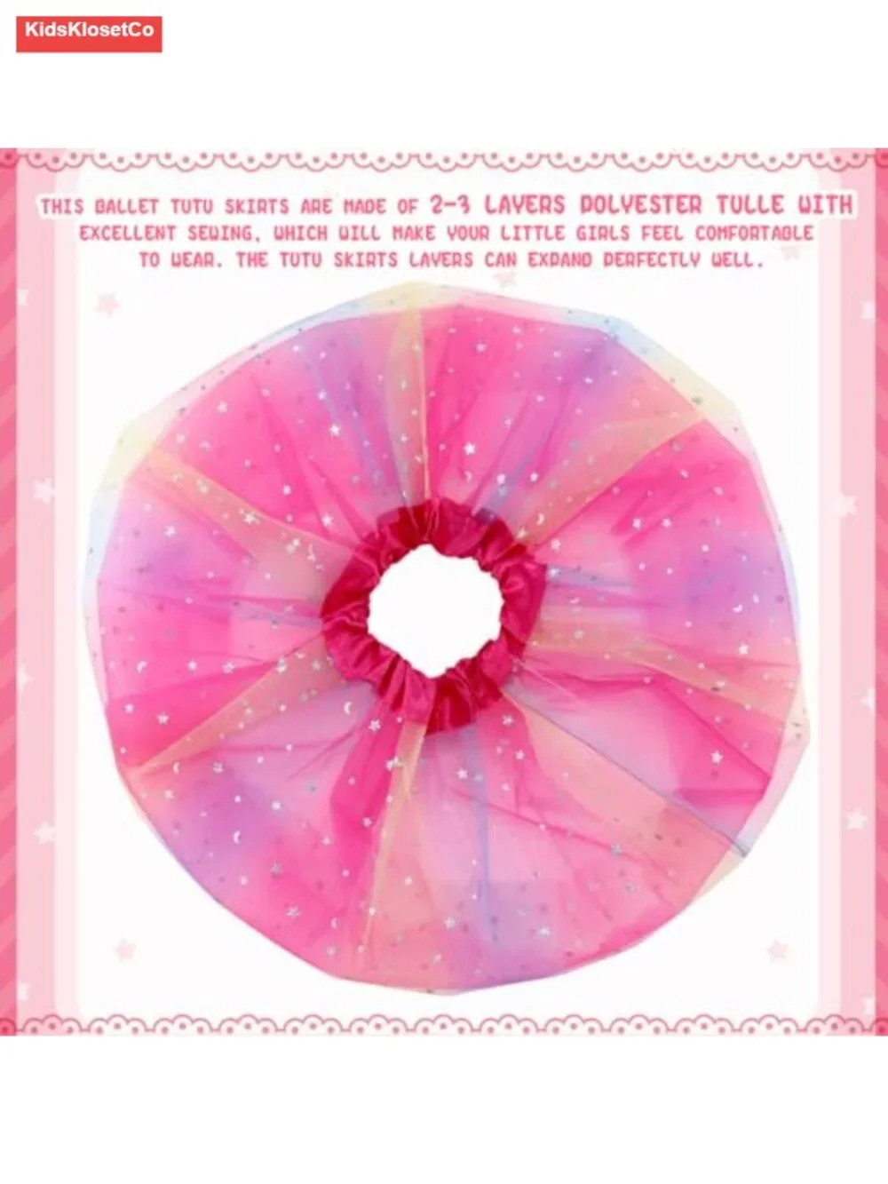 9 Pcs Ballet Tutu Skirts 3 Layers Fluffy Princess Multicolor for Toddler Girls